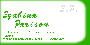 szabina parison business card